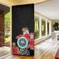 Caribbean American Heritage Month Door Cover Tropical Hibiscus Flower Tribal Tattoo