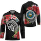 Caribbean American Heritage Month Hockey Jersey Tropical Hibiscus Flower Tribal Tattoo
