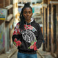 Caribbean American Heritage Month Hoodie Tropical Hibiscus Flower Tribal Tattoo