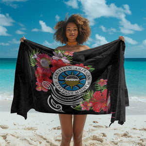 Caribbean American Heritage Month Sarong Tropical Hibiscus Flower Tribal Tattoo