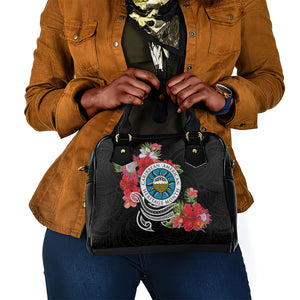 Caribbean American Heritage Month Shoulder Handbag Tropical Hibiscus Flower Tribal Tattoo