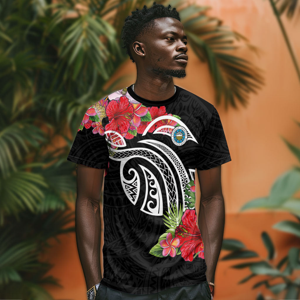 Caribbean American Heritage Month T shirt Tropical Hibiscus Flower Tribal Tattoo