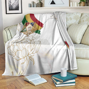 Order Of The Eastern Star Blanket OES Elegant Floral Line Art Fraternal Symbolism