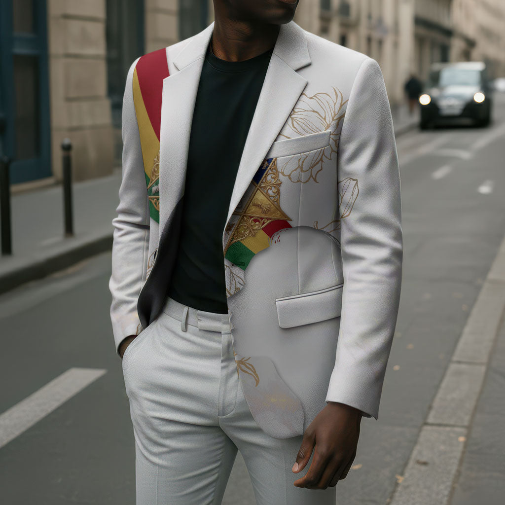 Order Of The Eastern Star Blazer OES Elegant Floral Line Art Fraternal Symbolism
