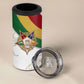 Order Of The Eastern Star 4 in 1 Can Cooler Tumbler OES Elegant Floral Line Art Fraternal Symbolism