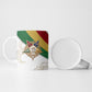 Order Of The Eastern Star Ceramic Mug OES Elegant Floral Line Art Fraternal Symbolism
