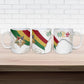 Order Of The Eastern Star Ceramic Mug OES Elegant Floral Line Art Fraternal Symbolism