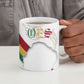 Order Of The Eastern Star Ceramic Mug OES Elegant Floral Line Art Fraternal Symbolism