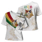Order Of The Eastern Star Cross Shoulder Shirt OES Elegant Floral Line Art Fraternal Symbolism