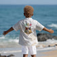 Order Of The Eastern Star Kid Hawaiian Shirt OES Elegant Floral Line Art Fraternal Symbolism