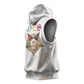 Order Of The Eastern Star Sleeveless Hoodie OES Elegant Floral Line Art Fraternal Symbolism