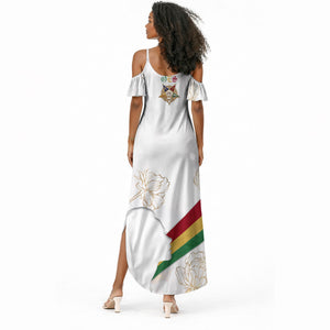Order Of The Eastern Star Summer Maxi Dress OES Elegant Floral Line Art Fraternal Symbolism
