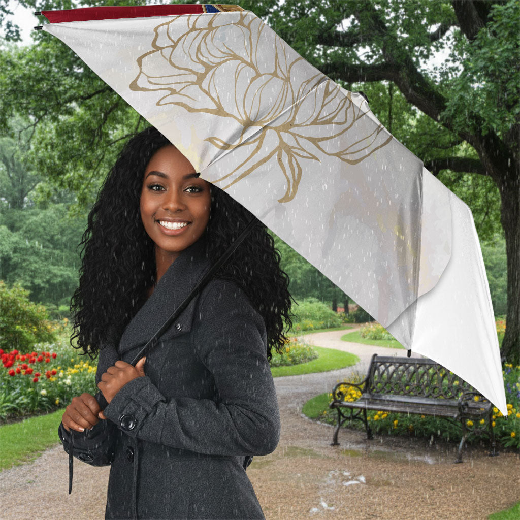 Order Of The Eastern Star Umbrella OES Elegant Floral Line Art Fraternal Symbolism