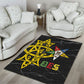 OES Order Of The Eastern Star Area Rug Five Pointed Star Emblem On Black Marble Texture