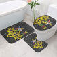 OES Order Of The Eastern Star Bathroom Set Five Pointed Star Emblem On Black Marble Texture