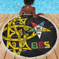 OES Order Of The Eastern Star Beach Blanket Five Pointed Star Emblem On Black Marble Texture