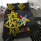 OES Order Of The Eastern Star Bedding Set Five Pointed Star Emblem On Black Marble Texture