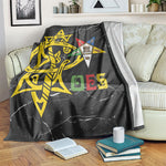 OES Order Of The Eastern Star Blanket Five Pointed Star Emblem On Black Marble Texture