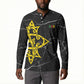 OES Order Of The Eastern Star Button Sweatshirt Five Pointed Star Emblem On Black Marble Texture
