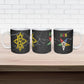 OES Order Of The Eastern Star Ceramic Mug Five Pointed Star Emblem On Black Marble Texture