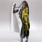 OES Order Of The Eastern Star Hooded Blanket Five Pointed Star Emblem On Black Marble Texture