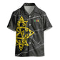 OES Order Of The Eastern Star Kid Hawaiian Shirt Five Pointed Star Emblem On Black Marble Texture