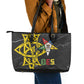 OES Order Of The Eastern Star Leather Tote Bag Five Pointed Star Emblem On Black Marble Texture
