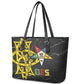 OES Order Of The Eastern Star Leather Tote Bag Five Pointed Star Emblem On Black Marble Texture