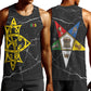 OES Order Of The Eastern Star Men Tank Top Five Pointed Star Emblem On Black Marble Texture