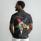OES Order Of The Eastern Star Polo Shirt Five Pointed Star Emblem On Black Marble Texture