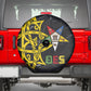 OES Order Of The Eastern Star Spare Tire Cover Five Pointed Star Emblem On Black Marble Texture