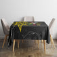 OES Order Of The Eastern Star Tablecloth Five Pointed Star Emblem On Black Marble Texture