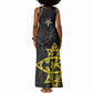 OES Order Of The Eastern Star Tank Maxi Dress Five Pointed Star Emblem On Black Marble Texture