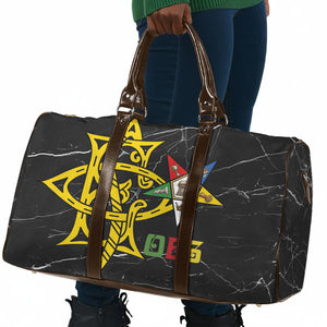 OES Order Of The Eastern Star Travel Bag Five Pointed Star Emblem On Black Marble Texture
