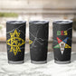 OES Order Of The Eastern Star Tumbler Cup Five Pointed Star Emblem On Black Marble Texture
