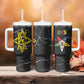 OES Order Of The Eastern Star Tumbler With Handle Five Pointed Star Emblem On Black Marble Texture