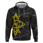 OES Order Of The Eastern Star Zip Hoodie Five Pointed Star Emblem On Black Marble Texture
