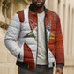 OES Order Of The Eastern Star Bomber Puffer Jacket Five Pointed Star Emblem With Gold Floral Art