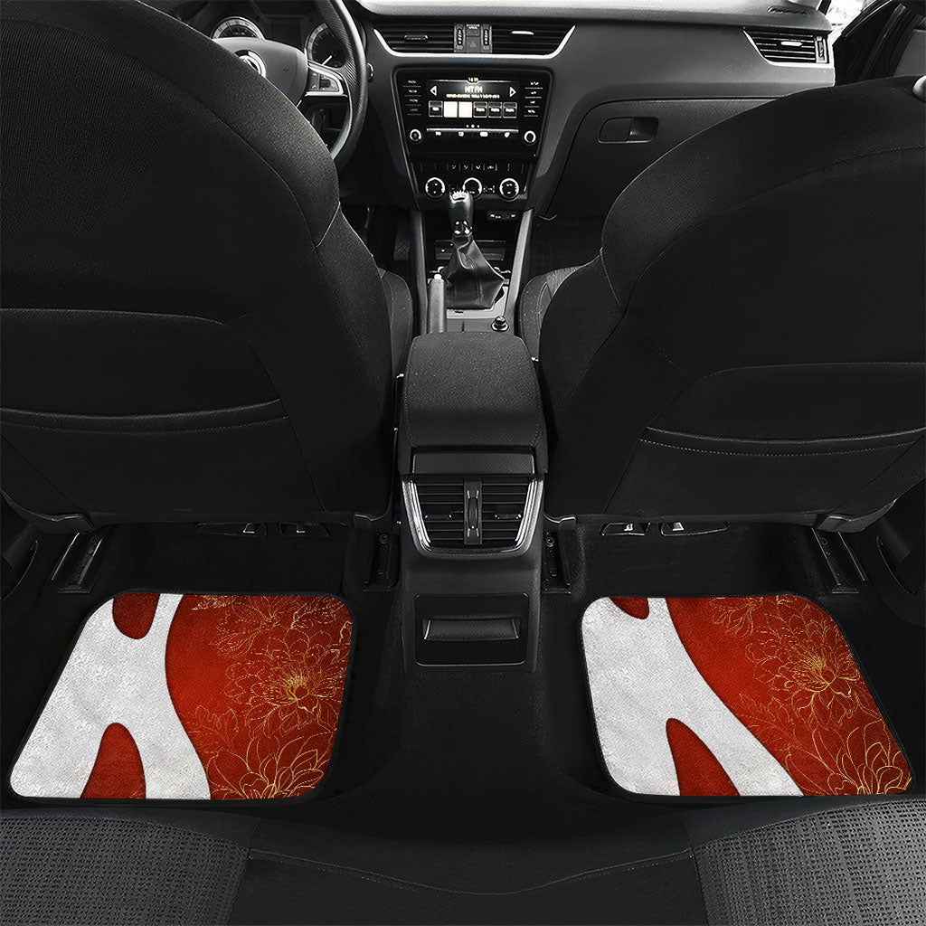 OES Order Of The Eastern Star Car Mats Five Pointed Star Emblem With Gold Floral Art