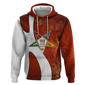 OES Order Of The Eastern Star Hoodie Five Pointed Star Emblem With Gold Floral Art