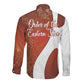 OES Order Of The Eastern Star Long Sleeve Button Shirt Five Pointed Star Emblem With Gold Floral Art