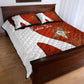 OES Order Of The Eastern Star Quilt Bed Set Five Pointed Star Emblem With Gold Floral Art
