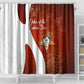 OES Order Of The Eastern Star Shower Curtain Five Pointed Star Emblem With Gold Floral Art