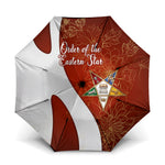OES Order Of The Eastern Star Umbrella Five Pointed Star Emblem With Gold Floral Art