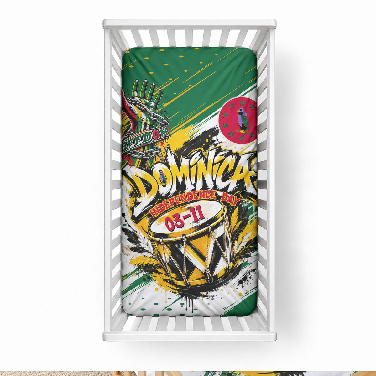 Dominica Independence Day Baby Bed Cover Caribbean Culture Island Pride