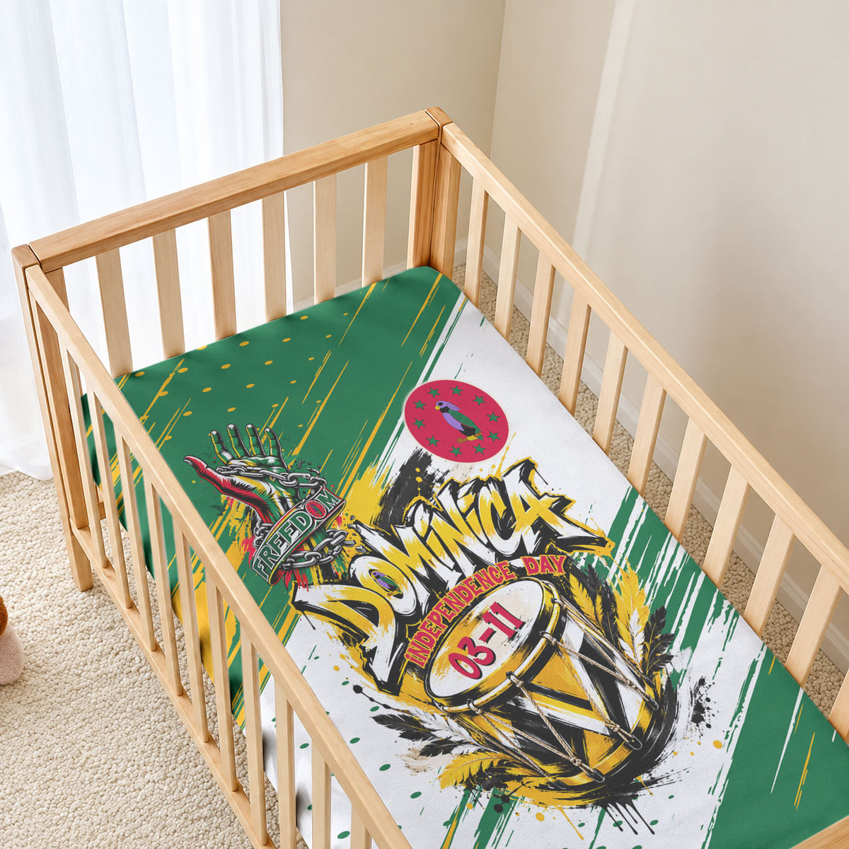Dominica Independence Day Baby Bed Cover Caribbean Culture Island Pride
