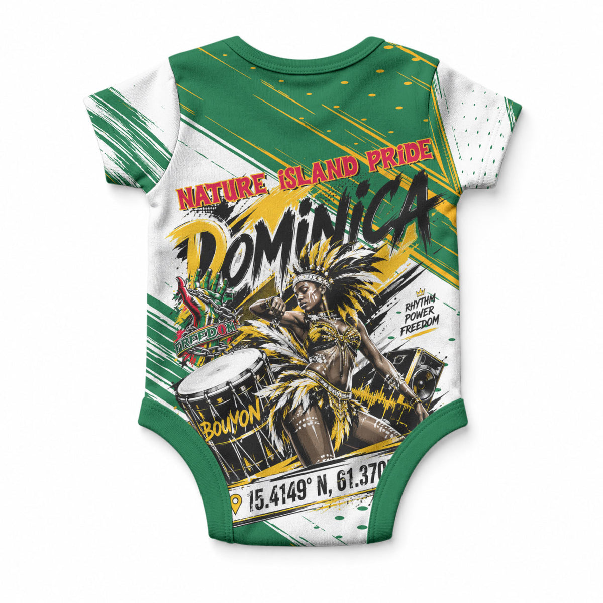 Dominica Independence Day Baby Onesie Caribbean Culture Island Pride