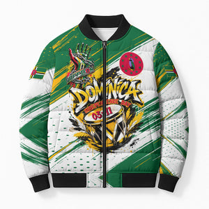Dominica Independence Day Bomber Puffer Jacket Caribbean Culture Island Pride