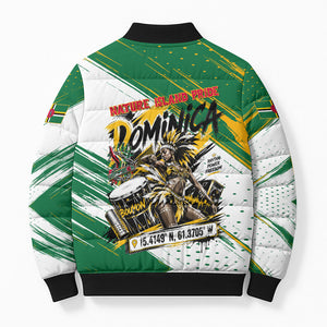 Dominica Independence Day Bomber Puffer Jacket Caribbean Culture Island Pride