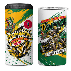 Dominica Independence Day 4 in 1 Can Cooler Tumbler Caribbean Culture Island Pride